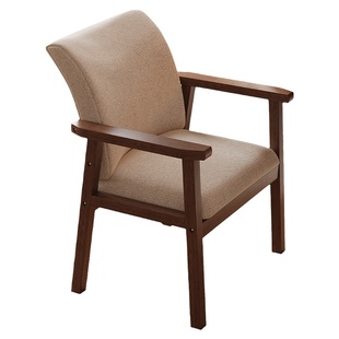 实木椅子靠背椅书房凳扶手书桌椅茶椅客厅餐椅久坐不累办公学习椅