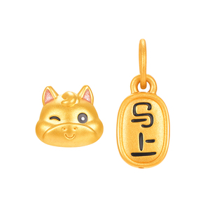 明牌珠宝黄金马上暴富串珠t硬金生肖马转运珠足金女款手串AFP1172