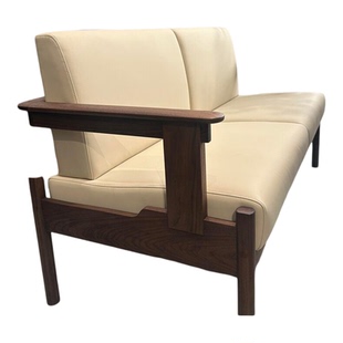 新中式北美黑胡桃木明式茶桌椅 宋式美学茶客厅一体办公家具沙发