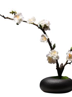 客厅梅花绢花花卉+花瓶
