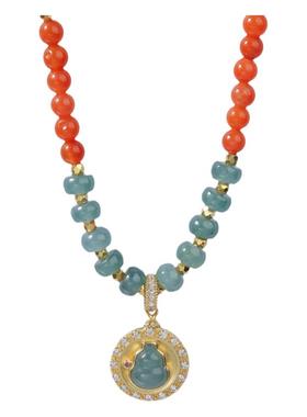 Blue hour新中式南红翡翠葫芦吊坠纯银高级感轻奢小众项链女款