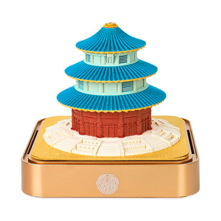 2026年3D全景天坛祈年殿立体手撕纸雕便签日历台历创意故宫文创礼