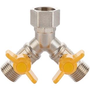 全铜加厚三通燃气阀煤气阀门4分活接三通Y型一分二天然气开关球阀