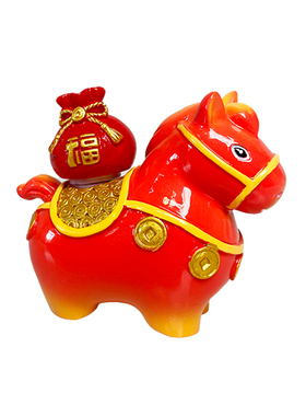 马到功成招财小摆件小胖马吉祥物
