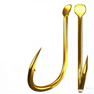 金色千又鱼钩歪嘴有刺散装正品平打合金钢大物钩小爆炸加强版鱼钩
