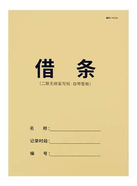 借条个人欠条正规借款单借条本