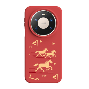 【2026新年款·驰跃新程】适用华为mate80promax手机保护套80pro壳80液态硅胶霍尔磁吸男女马年好运骐骥红WP