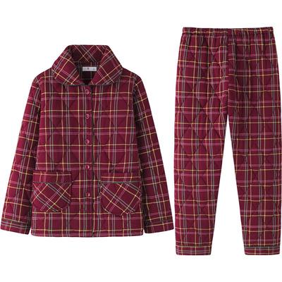 多俏美女纯棉夹棉加厚保暖睡衣