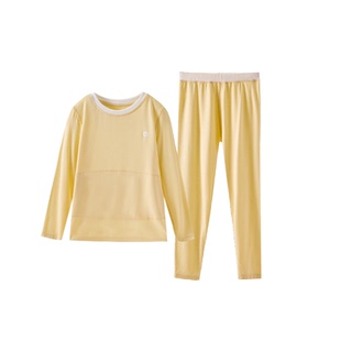 【薄暖】Q21小暖皮山茶油儿童内衣套装男女童保暖秋衣A类内衣套装