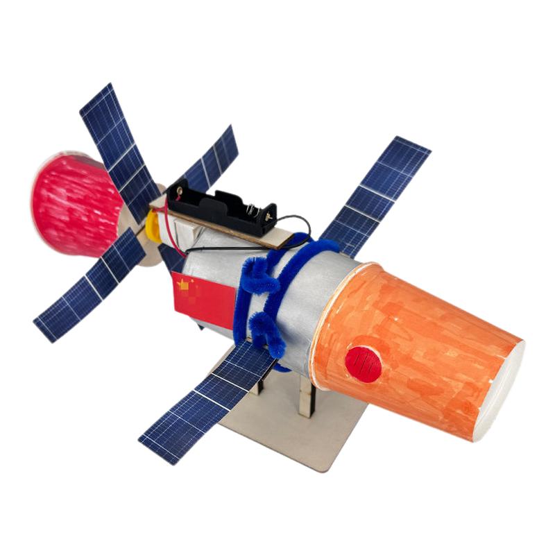 空间站模型卫星DIY儿童材料包小制作拼装创意教具小学生科学实验