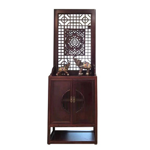 新中式屏风玄关柜实木隔断柜间厅柜鞋柜家门口客厅卫生间隔断花格