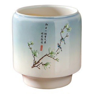 现代中式陶瓷花盆室内客厅轻奢大号三角梅冬青红果兰花专用绿植盆