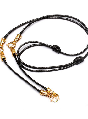 2mm蜡绳简约可调节五佛牌项链绳