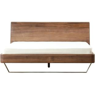 北美黑胡桃木床意式极简实木床北欧床主卧高端大气轻奢大床高档床