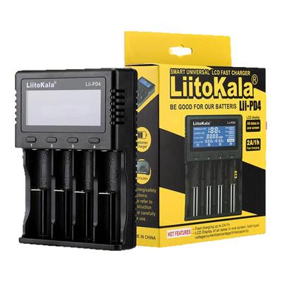 LiitoKala Lii-PD4 18650 26650 21700 4槽 锂电池 LCD充电器
