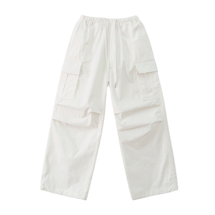 艾上朵女童休闲裤2025秋季新款初中生宽松阔腿工装裤青少年裤子潮