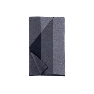 上海故事2025秋冬新款加厚保暖绵羊毛男士围巾针织格纹围脖礼盒装