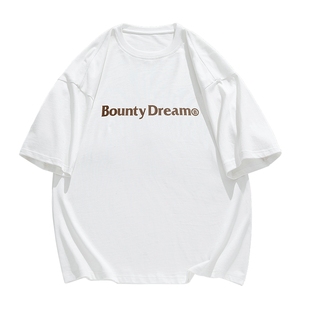 男生纯棉白色t恤短袖圆领男款半袖夏季潮牌休闲夏装男装体恤上衣