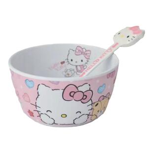 新款kt 猫套装密胺宝宝家用儿童餐具饭碗学生食堂可爱防烫食品级