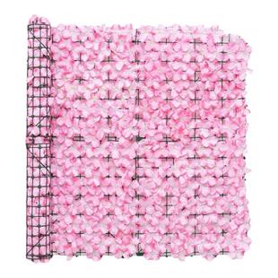 仿真花栅栏围栏篱笆墙面护栏遮阳网阳台庭院户外美化假花装饰花排