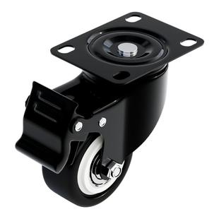 丝杆万向轮超静音轮子带刹车螺杆滑轮承重轮M8M10M12脚轮移动底座