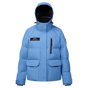 波司登2025新款女短款加厚蓝色小个子外套鹅绒极寒保暖羽绒服