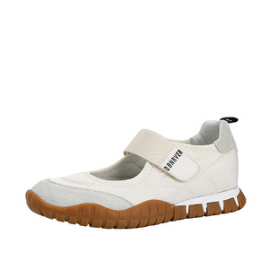 2026新款德训鞋miu家同款轮胎真皮玛丽珍大码41-43休闲运动小白鞋