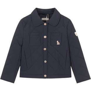 hazzys哈吉斯童装女童棉服2025秋冬新品舒适简约棉衣保暖外套