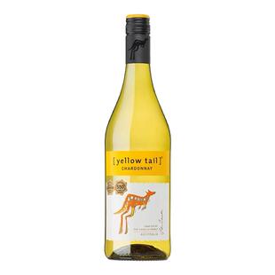 进口Yellow Tail黄尾袋鼠霞多丽白葡萄酒半干型750ml原装正品行货
