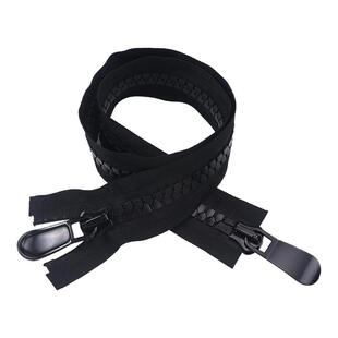 15号粗齿树脂拉链黑色羽绒服棉服专用长款拉链条加厚衣服拉锁配件