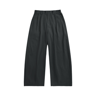 AWT 26SS 〔线迹装饰〕简约米粒绣口袋纯棉微弯刀休闲长裤