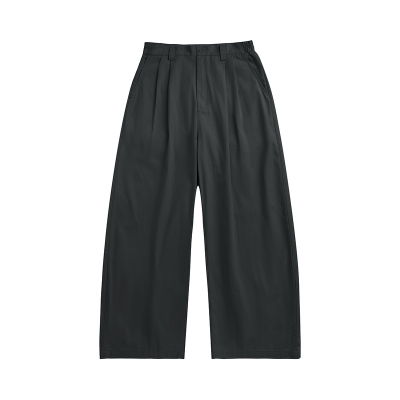 米粒绣口袋微弯刀休闲长裤