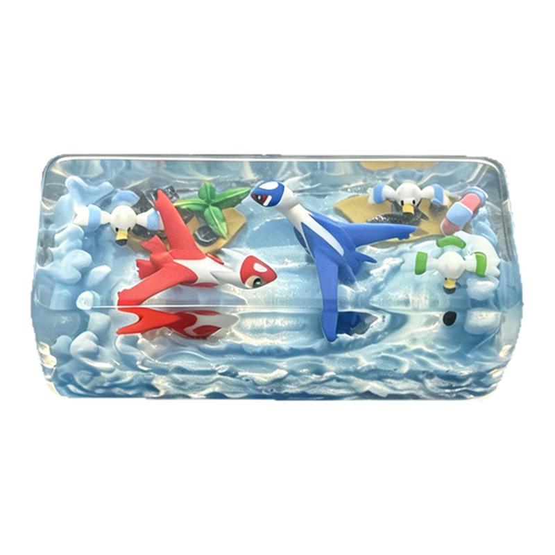 宝可梦红蓝飞机2.25U树脂回车键帽3D 立体海浪海岛十字轴键盘帽