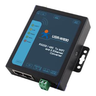 双网口wifi串口服务器有人物联网485/232串口转以太网modbus网关USR-W630