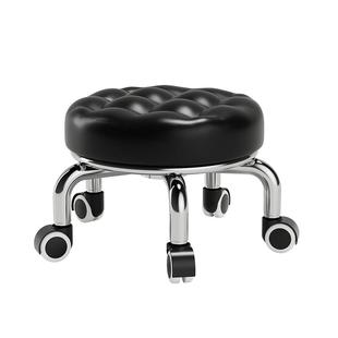 三梦万向轮小凳子家用矮凳滑轮移动凳子家用带娃客厅带轮靠背椅子