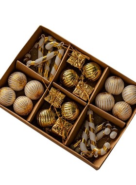 圣诞树装饰小挂件彩球场景布置