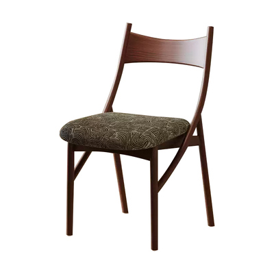 法式中古实木猫耳餐复古高级椅子