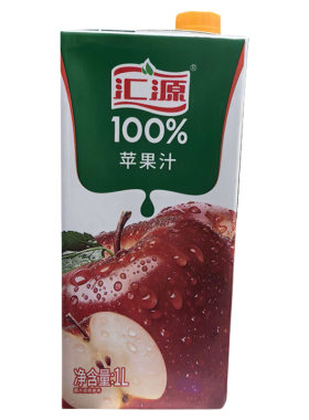 汇源100%纯果汁苹果汁浓缩果汁果蔬汁饮料1L桃汁混合复合果肉柠檬