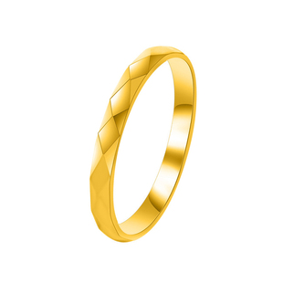 钛钢高级个性菱形水波纹戒指男女小众简约气质闺蜜食指环