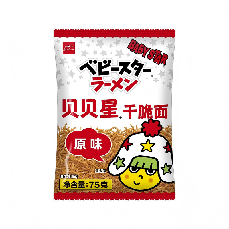 贝贝星干脆面日本进口细面原味优雅食零食小吃干吃掌心脆买十赠五