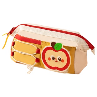可爱苹果笔袋高颜值ins风女生2025新款五多层大容量铅笔盒超火痛包笔袋小众不撞款女孩小学生文具盒学霸抽象