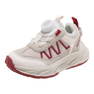 abckids女童鞋子2026春季新款儿童软底休闲鞋男童透气运动鞋网面