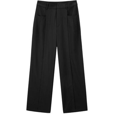 太平鸟时尚摩登压褶阔腿