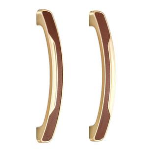 北欧现代简约皮革真皮橱柜拉手金色抽屉衣柜把手鞋柜隐形柜门把手