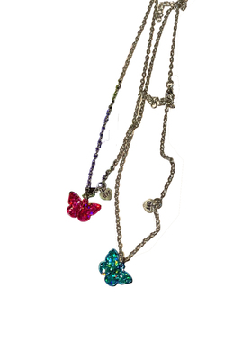 吊坠项链ins流行亮粉bff女孩