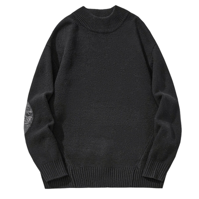 绵羊毛圆领毛衣保暖针织衫上衣