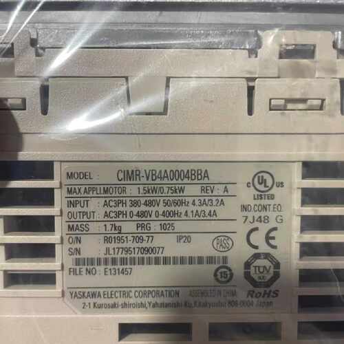 议价CIMR-VB4A0038FBA CIMR-VB4C0004BBA 安川变频器现货包邮议价