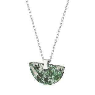 DOVETAIL卯时珠宝折扇经典燕尾项链银色水草玛瑙榫卯