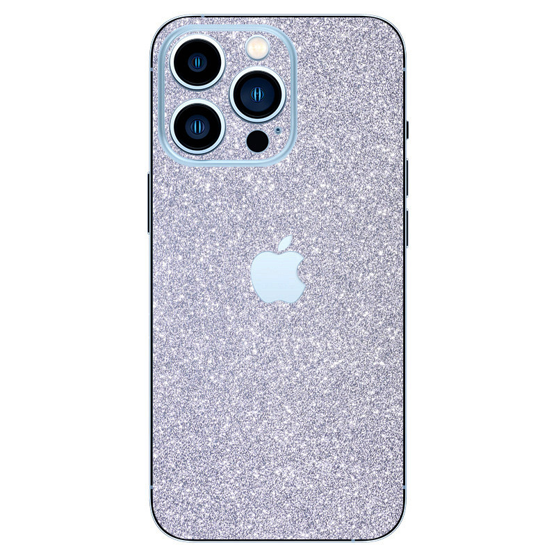 iPhone17Pro闪钻手机贴纸适用苹果16闪粉后膜12镜头彩膜14plus背膜xsmax磨砂13背贴15