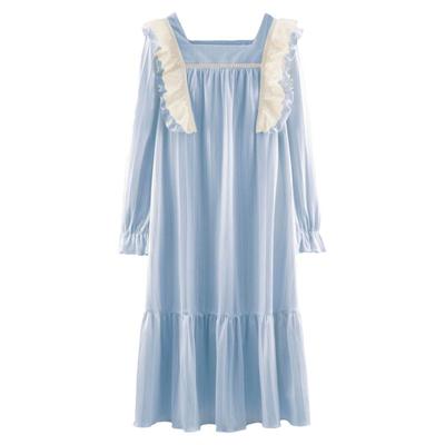 南极人法式宫廷长袖睡裙春秋季棉